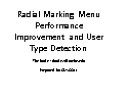 Radial Marking Menu Performance Improvement and User Type Detection PowerPoint PPT Presentation