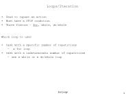 Loops/Iteration