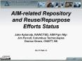 AIM-related Repository and Reuse/Repurpose Efforts Status PowerPoint PPT Presentation