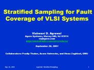 Stratified Sampling for Fault Coverage of VLSI Systems