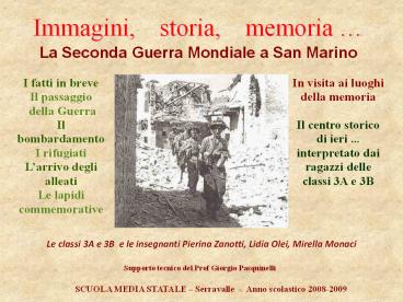 Immagini,  storia,  memoria 