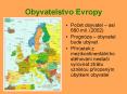 Obyvatelstvo Evropy PowerPoint PPT Presentation