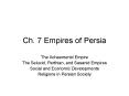 Ch. 7 Empires of Persia PowerPoint PPT Presentation
