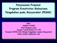Penyusunan Proposal PKMM