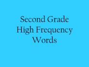 Second Grade High Frequency Words