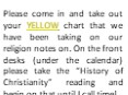 Please come in and take out your YELLOW chart that we have been taking on our religion notes on. On the front desks (under the calendar) please take the  PowerPoint PPT Presentation