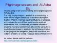 Pilgrimage season and Al-Adha Eid PowerPoint PPT Presentation