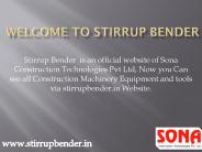 Stirrup Bender - Construction Machinery equipment Online