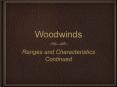 Woodwinds PowerPoint PPT Presentation