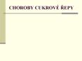 CHOROBY CUKROV PowerPoint PPT Presentation