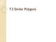 7.3 Similar Polygons