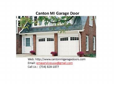 Garage Doors service canton mi
