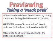 Previewing