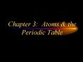 Chapter 3: Atoms PowerPoint PPT Presentation