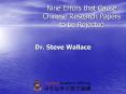 Nine Errors that Cause Chinese Research Papers to be Rejected PowerPoint PPT Presentation