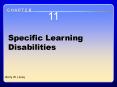 Chapter 11 Specific Learning Disabilities PowerPoint PPT Presentation