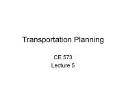 Transportation Planning