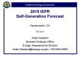 2015 IEPR Self-Generation Forecast PowerPoint PPT Presentation