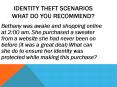 Identity Theft Scenarios What do you recommend? PowerPoint PPT Presentation