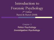Introduction to Forensic Psychology 2nd Edition Bartol