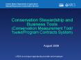 Conservation Stewardship and Business Tools (Conservation Measurement Tool/ Toolkit/Program Contracts System) PowerPoint PPT Presentation