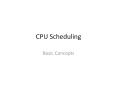 CPU Scheduling PowerPoint PPT Presentation