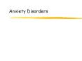 Anxiety Disorders PowerPoint PPT Presentation