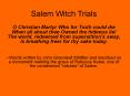Salem Witch Trials PowerPoint PPT Presentation