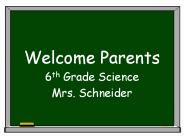 Welcome Parents