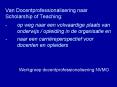 Van Docentprofessionalisering naar Scholarship of Teaching: - op weg naar een volwaardige plaats van  onderwijs / opleiding in de organisatie en  - naar een carri PowerPoint PPT Presentation