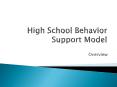 High School Behavior Support Model PowerPoint PPT Presentation