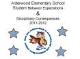 Alderwood Elementary School Student Behavior Expectations PowerPoint PPT Presentation