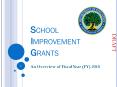 School Improvement Grants PowerPoint PPT Presentation