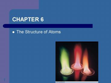 The Structure of Atoms