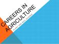 Careers in Agriculture PowerPoint PPT Presentation