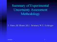 Summary of Experimental Uncertainty Assessment Methodology PowerPoint PPT Presentation