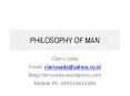 PHILOSOPHY OF MAN PowerPoint PPT Presentation