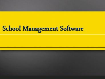 School management software