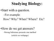 Studying Biology: