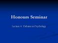 Honours%20Seminar PowerPoint PPT Presentation