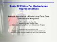 Code Of Ethics For Ombudsman Representatives PowerPoint PPT Presentation