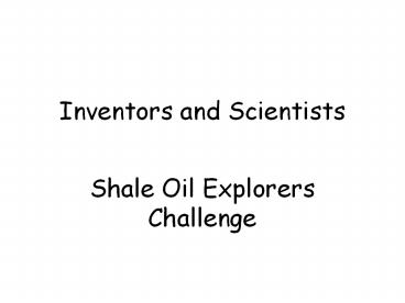 Inventors and Scientists