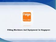 Filling Machines And Equipment
