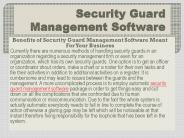Security Guard Management Software