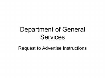 Department of General Services