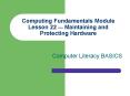Computing Fundamentals Module Lesson 22  PowerPoint PPT Presentation