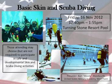 Basic Skin and Scuba Diving