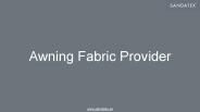 Awning Fabric Provider in Sweden
