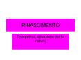 RINASCIMENTO PowerPoint PPT Presentation