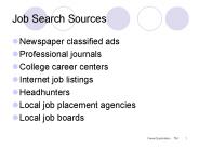 Job Search Sources